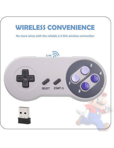 Controlador Inalámbrico USB iNNEXT SNES 2 Pack Recargable