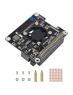 POE Fan HAT D LLidgermal para Raspberry Pi 4B/3B+ con Pantalla OLED