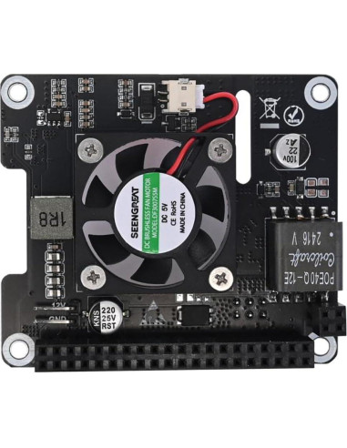 POE Fan HAT D LLidgermal para Raspberry Pi 4B/3B+ con Pantalla OLED