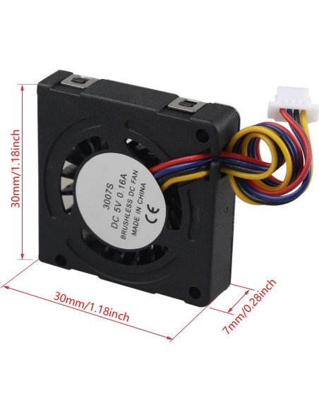 Ventilador de Enfriamiento PWM ZDE 30x30x7mm para Raspberry Pi 5
