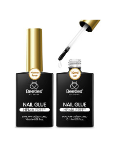 Pegamento para Uñas Beetles Libre de HEMA 2Pcs 10ml UV