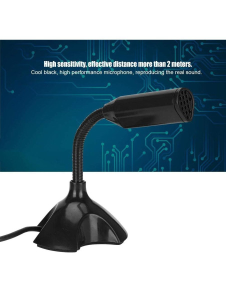 Micrófono USB Plug and Play T angxi para PC - Negro