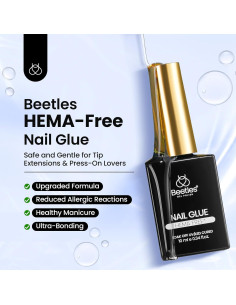 Pegamento para Uñas Beetles Libre de HEMA 2Pcs 10ml UV 2