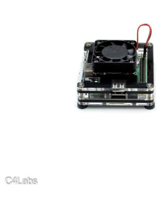 Funda C4Labs para Raspberry Pi 3 A+ - Hielo Negro 2