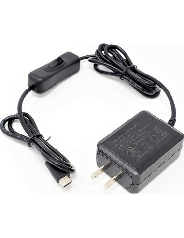 Adaptador de corriente USB-C 5V 3A Micro Connectors para Raspberry Pi 4