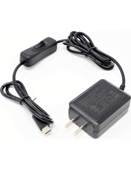Adaptador de corriente USB-C 5V 3A Micro Connectors para Raspberry Pi 4
