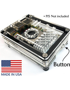 Caja Zebra C4Labs para Raspberry Pi 5 - Hielo Negro 2