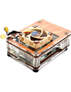 Funda Zebra Bagel C4Labs para Raspberry Pi 4B y 3B+ - Madera 2