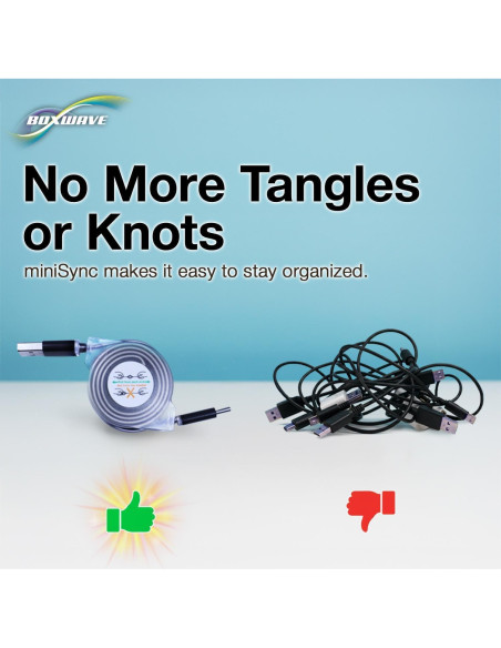 Cable Retráctil BoxWave USB-A a USB Tipo-C 10 cm a 93 cm