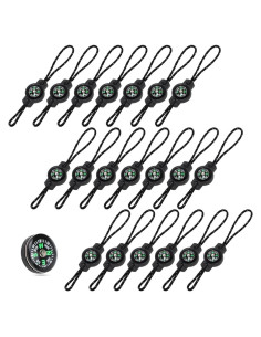 20 Piezas Mini Brújula de Supervivencia HOSTK para Camping