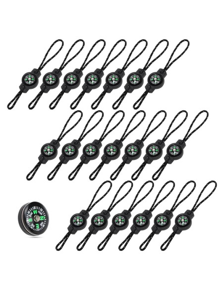 20 Piezas Mini Brújula de Supervivencia HOSTK para Camping