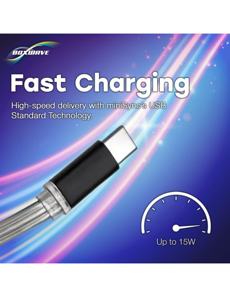 Cable Retráctil BoxWave USB-A a USB Tipo-C 10 cm a 93 cm