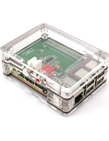 Funda Top Hat Zebra para Raspberry Pi 3B+/Pi 2/B+ - Madera