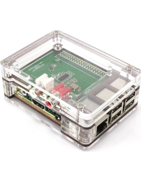 Funda Top Hat Zebra para Raspberry Pi 3B+/Pi 2/B+ - Madera