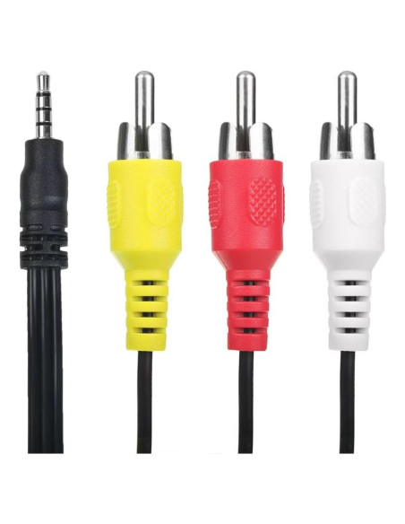 Cable AV 3.5mm a 3 RCA 1.52m Jantoy para Raspberry Pi
