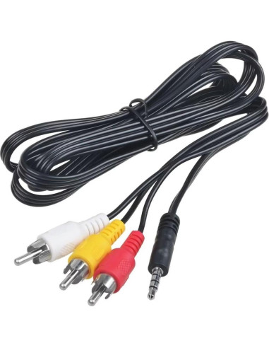 Cable AV 3.5mm a 3 RCA 1.52m Jantoy para Raspberry Pi