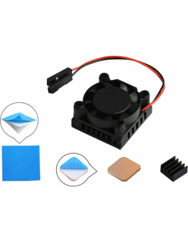 Set Ventilador Cuadrado Silencioso ZEZEFUFU para Raspberry Pi