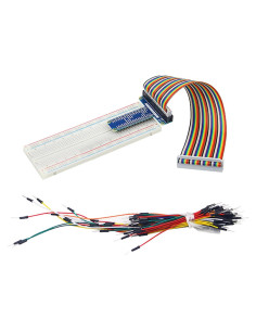 Kit Placa de Expansión GPIO T + Cable 20cm + Breadboard 630 Puntos