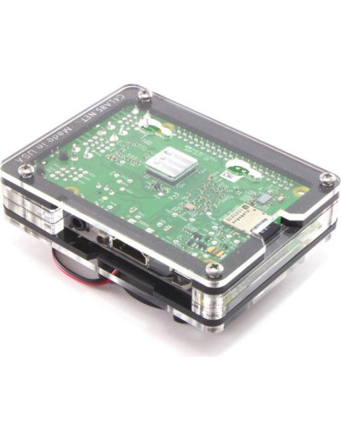 Funda C4Labs Black Ice para Raspberry Pi 3B+, 2 y B+
