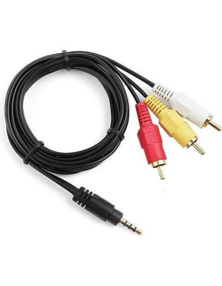 Cable de Audio y Video AV Guy-Tech 1.52m 3.5mm a 3 RCA
