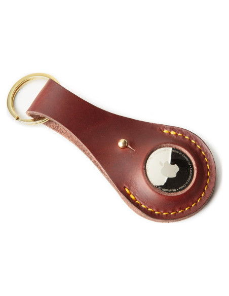 Porta llaves de cuero The Tulip Tree para Apple AirTag - Borgoña