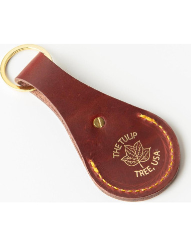 Porta llaves de cuero The Tulip Tree para Apple AirTag - Borgoña