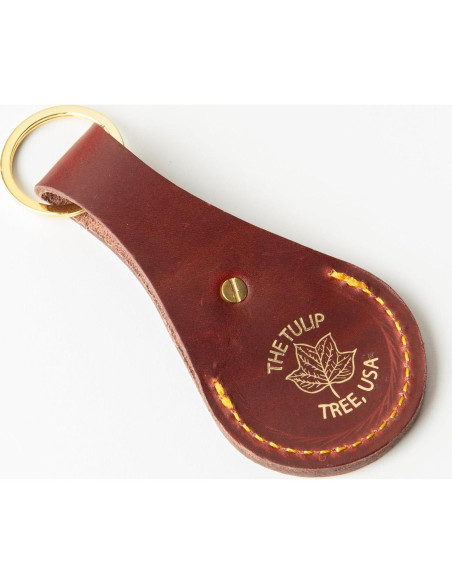 Porta llaves de cuero The Tulip Tree para Apple AirTag - Borgoña