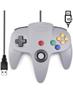 Paquete de 4 Controladores USB N64 SAFFUN con Palanca 3D 2