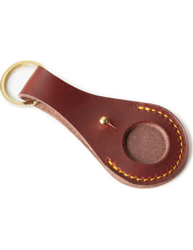 Porta llaves de cuero The Tulip Tree para Apple AirTag - Borgoña