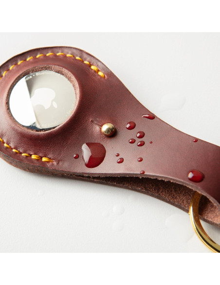 Porta llaves de cuero The Tulip Tree para Apple AirTag - Borgoña