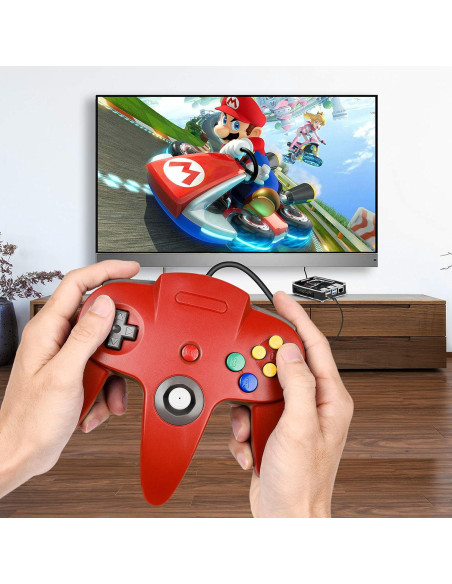 Paquete de 4 Controladores USB N64 SAFFUN con Palanca 3D