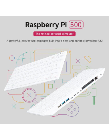 Kit Pantalla Táctil 10.1" Waveshare para Raspberry Pi 500