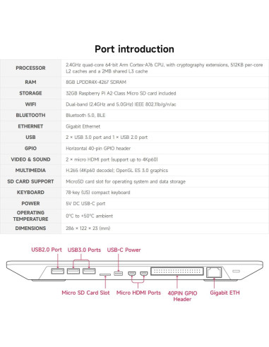 Kit Pantalla Táctil 10.1" Waveshare para Raspberry Pi 500
