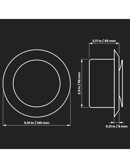 Difusor de Aire Ajustable Repa Market 14 cm Acero Antracita