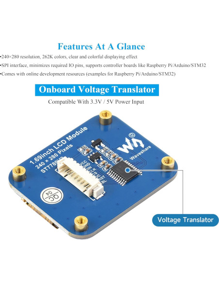 Módulo de Pantalla LCD 4.29 cm UeeKKoo ST7789V2 SPI