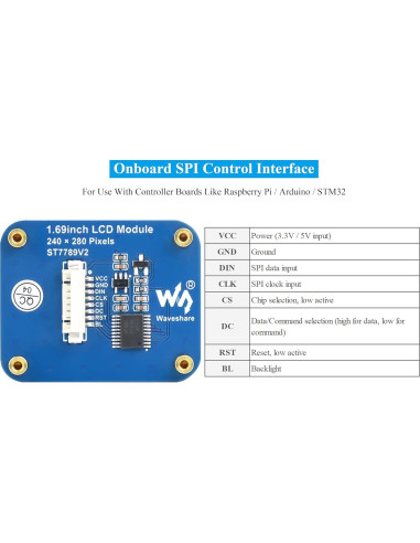 Módulo de Pantalla LCD 4.29 cm UeeKKoo ST7789V2 SPI