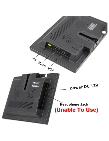 Monitor LCD TFT 7" PONPY HD 800x480 Táctil AV HDMI VGA