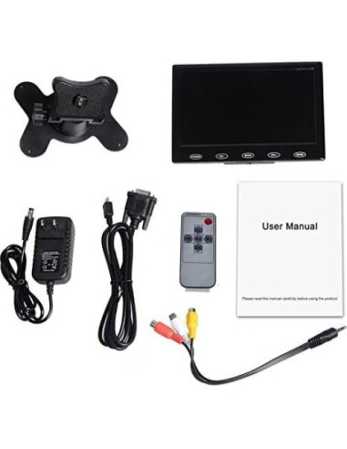 Monitor LCD TFT 7" PONPY HD 800x480 Táctil AV HDMI VGA