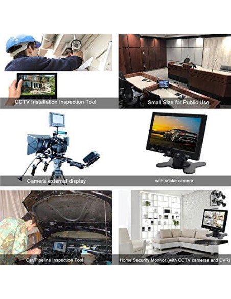 Monitor LCD TFT 7" PONPY HD 800x480 Táctil AV HDMI VGA