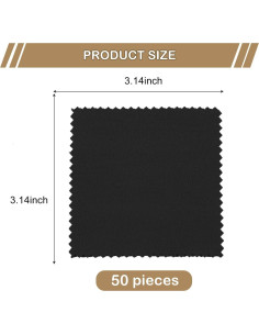 Paño de Limpieza de Joyería de Plata 50PCS PUPPYSEW 2