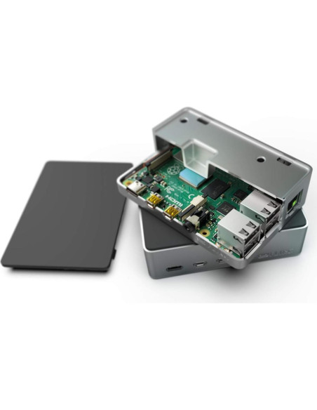 Caja para Raspberry Pi 4 Flirc de Aluminio Plata