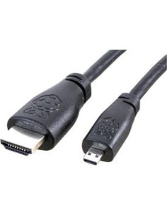Cable Micro-HDMI a HDMI Raspberry Pi 4 2 Metros Negro 2