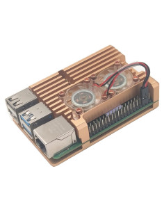 Caja de Aluminio para Raspberry Pi 4B con Doble Ventilador