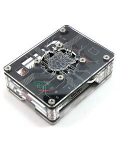 Estuche C4Labs Zebra Virtue para Raspberry Pi 4B/3B/2B - Negro
