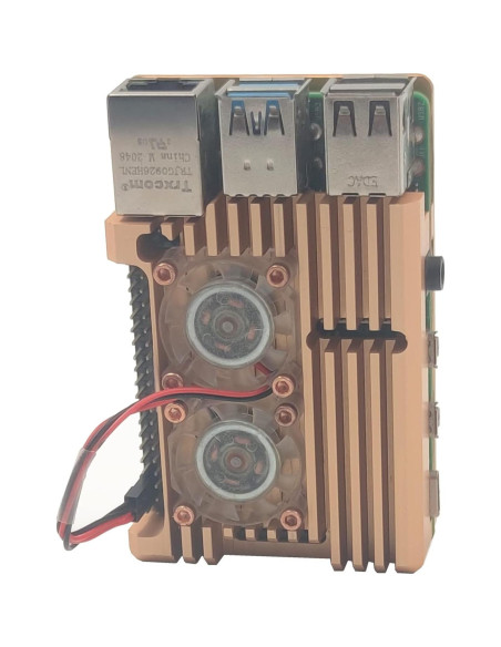 Caja de Aluminio para Raspberry Pi 4B con Doble Ventilador