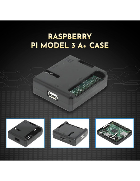 Funda Protectora Negra para Raspberry Pi A+ SB Components