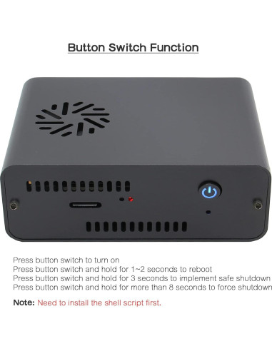 Kit NASPi V2.0 Geekworm para Raspberry Pi 4 - Almacenamiento 2.5" SATA