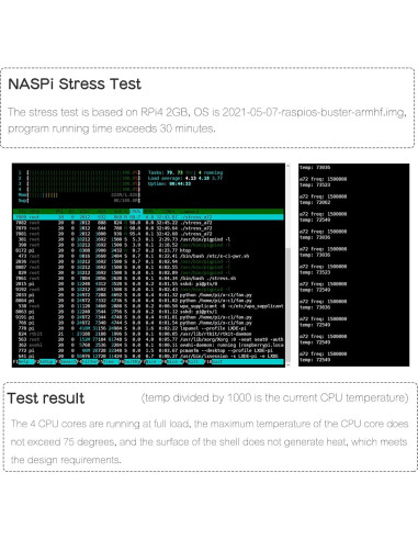 Kit NASPi V2.0 Geekworm para Raspberry Pi 4 - Almacenamiento 2.5" SATA