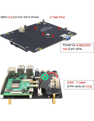 Kit NASPi V2.0 Geekworm para Raspberry Pi 4 - Almacenamiento 2.5" SATA