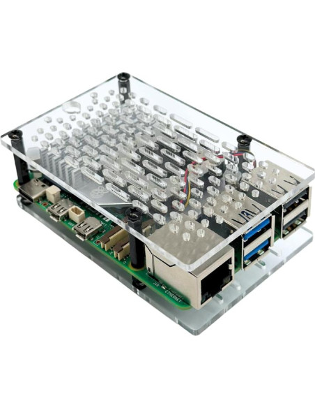 Enfriador Activo Vilros para Raspberry Pi 5 con Ventilador y Disipador